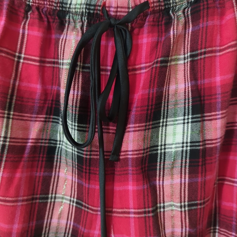 Victoria's Secret Women's Pajama Bottoms Pants Sz Small Plaid Pockets Drawstring - Picture 5 of 15